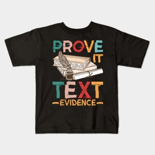 Text Evidence Kids T-Shirt